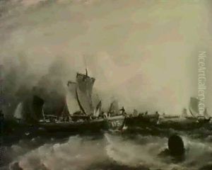 Hauling In The Nets by Sir George Chambers