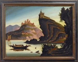 British Fleet On The Thames by Thomas Chambers