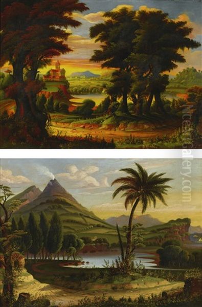 Castel Gandolfo; Vesuvius: A Pair - view 1
