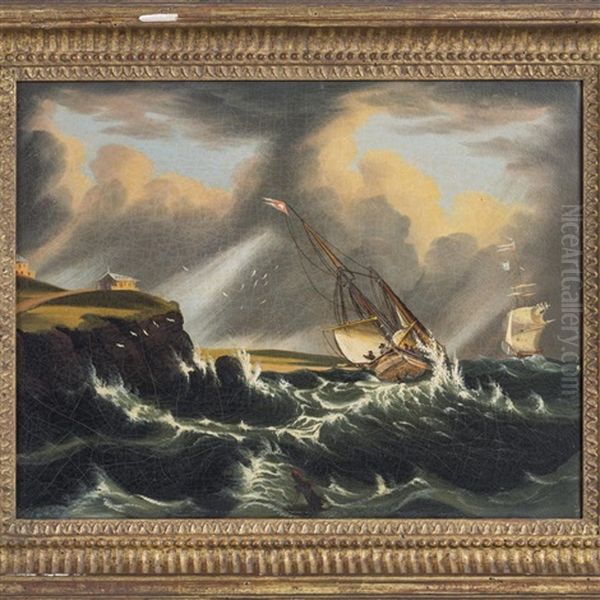 Ships In A Stormy Sea - view 1