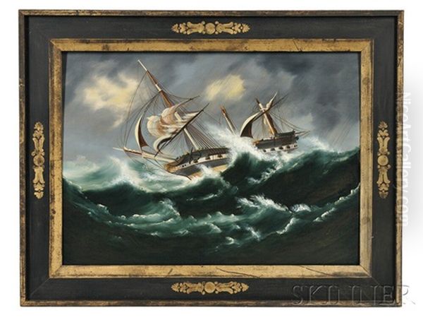 A Storm-tossed Frigate - view 1