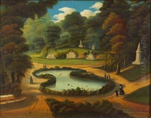 View Of Forest Pond, Mount Auburn Cemetery, Cambridge, Massachusetts