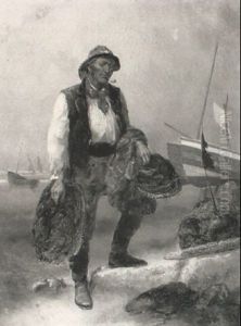 A Fisherman Bringing In The Nets And Pots by Thomas Chambers