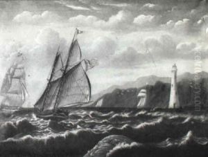 Coastal View With Sailing Vessels And Lighthouse