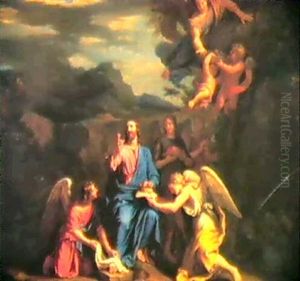 Le Christ Au Desert Servi Par Les Anges Le Christ Au Desert Servi Par Les Anges