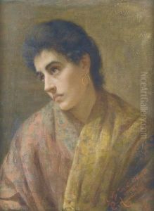 Junge Dame Mit Schal. by Pietro Anastasio