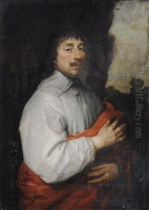Portrait D'un Homme Au Drape Rouge