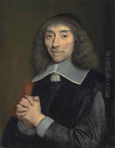 Portrait Of Jean Antoine De Mesmes (1598-1673), Half-length, In Black Robes by Philippe de Champaigne