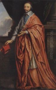 Portrait Du Cardinal Duc De Richelieu En Pied