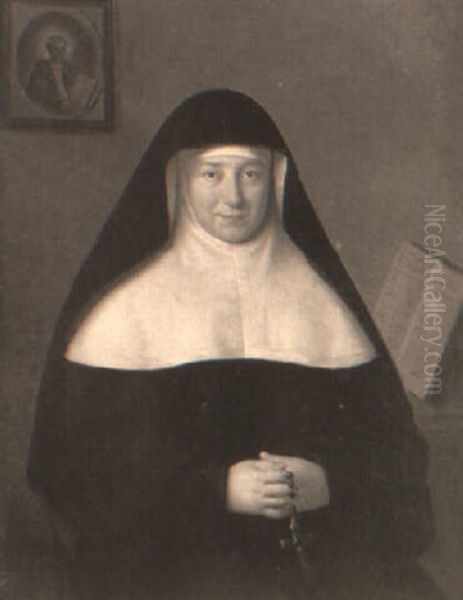 Portrait Of A Nun, Holding A Rosary - view 1