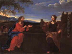 Christ And The Woman Of Samaria by Philippe de Champaigne