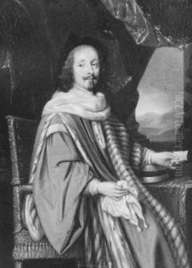 Portrait Of A Man In French Parliamentary Robes, Said To Be Pompone De Bellievre (1607-1657) by Philippe de Champaigne
