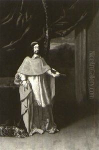 Portrait Of A Cardinal, Said To Be Cardinal Mazarin by Philippe de Champaigne