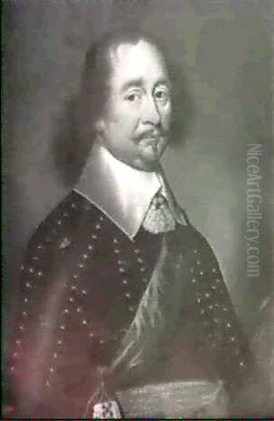Portrait Of Prince Henry Of Nassau, Halflength, Wearing     A Black Leather Cuirasse With Lawn Collar And A Badge - view 1