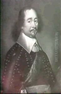 Portrait Of Prince Henry Of Nassau, Halflength, Wearing     A Black Leather Cuirasse With Lawn Collar And A Badge