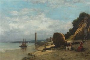 Leuchtturm An Der Bretonischen Kuste by Octave De Champeaux De La Boulaye