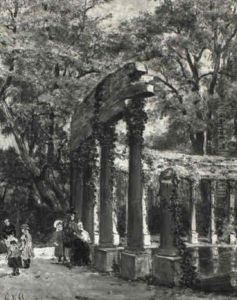 Enfants Au Parc Monceau by Octave De Champeaux De La Boulaye