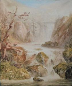 Paysage De Torrent En Montagne