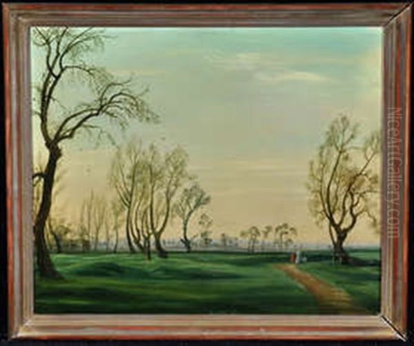 A Woman And Child On A Woodland Path - view 1