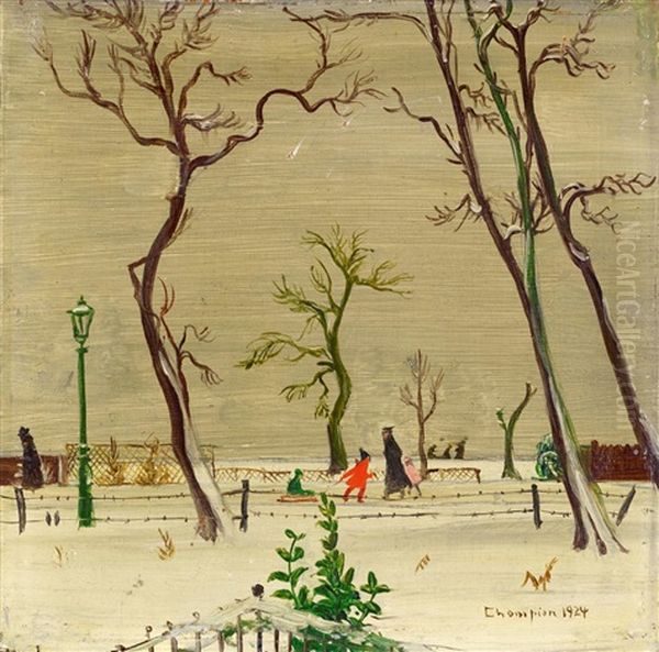 Dusseldorfer Volksgarten Im Winter - view 1