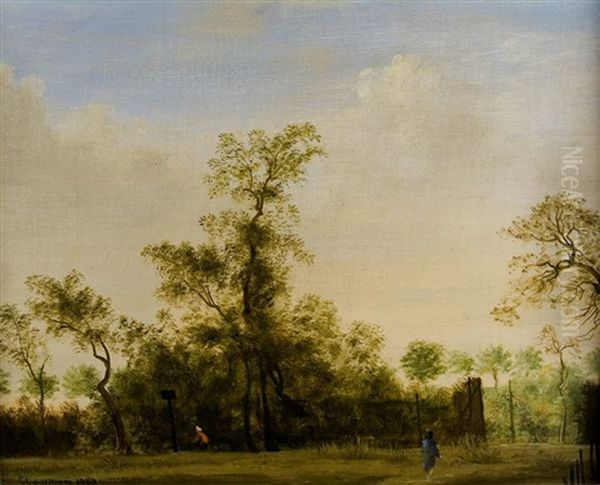 Spazierganger In Herbstlicher Landschaft - view 1