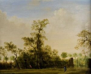 Spazierganger In Herbstlicher Landschaft by Theodore Champion