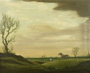 Pferd In Den Wiesen by Theodore Champion