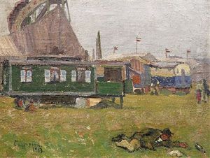 Vor Dem Kirmeswagen by Theodore Champion