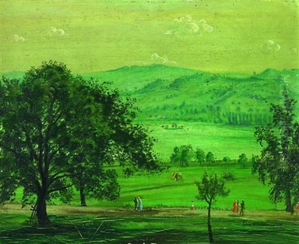 Flusslandschaft Mit Fusgangern - view 1