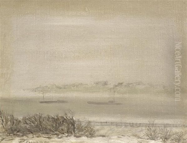 Winterliche Flusslandschaft - view 1