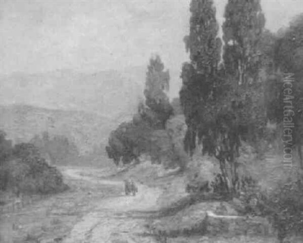 Travelers On A Country Road - view 1
