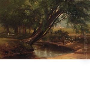 River Landscape With A Farm River Landscape With A Farm