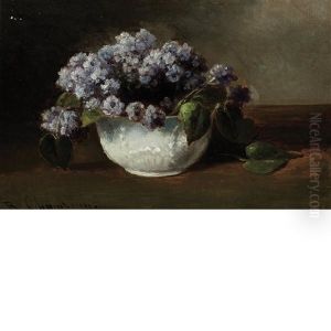 Still Life Of Flowers In A Bowl by Benjamin Champney