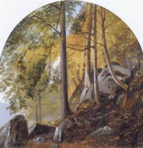 Study Of Rocks And Trees by Benjamin Champney
