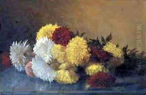 Cut Flowers (chrysanthemums) by Benjamin Champney