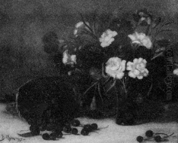 Still Life With Cherries And Flowers - view 1