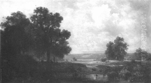 Landscape With Peasants Haying In The Distance - view 1
