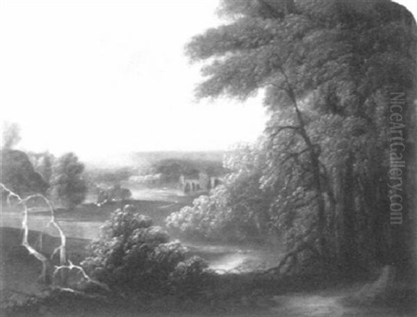 The Banks Of The River, Autumn In New Hampshire - view 1