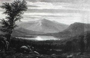 A New Hampshire Landscape Scene by Benjamin Champney