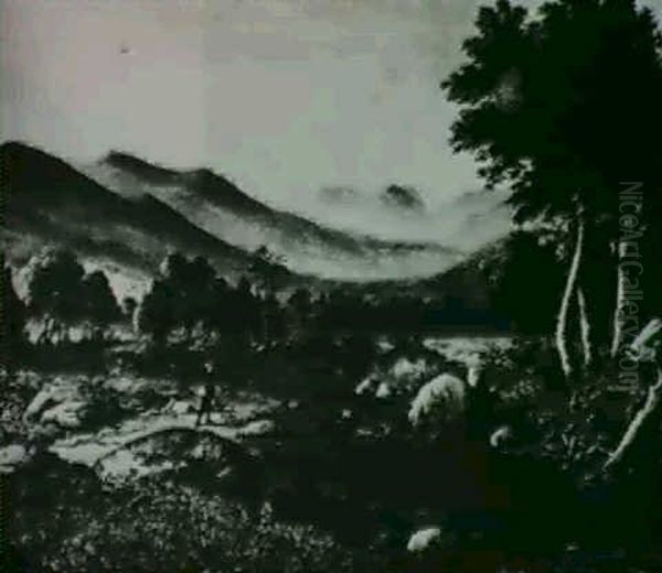 Fly-fishing In A Mountain Stream - view 1
