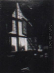Interior With Lady And Child By A Window by James Wells Champney