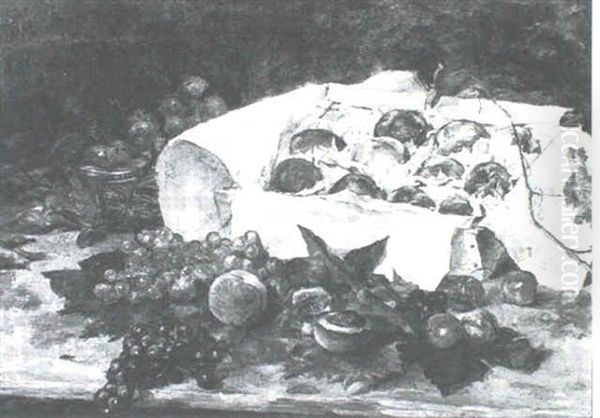 Still Life Of Peaches - view 1