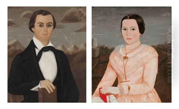 A Man In Spectacles (+ A Young Woman In A Pink Dress; Pair) - view 1