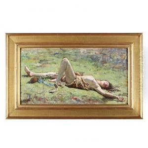 Sleeping Maenad by Alexandre Jacques Chantron