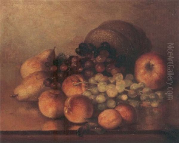 A Still Life With Peaches, Grapes And Other Fruit - view 1