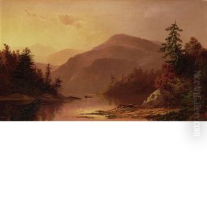 Boater In A Mountainous Landscape