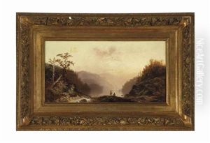 Sunrise On The Hudson Valley by Charles H. Chapin