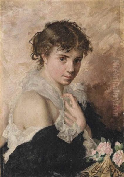A Girl With Roses - view 1