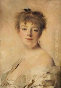 Portrait De Femme by Charles Joshua Chaplin