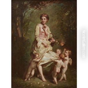 Maiden With Cherubs by Charles Joshua Chaplin